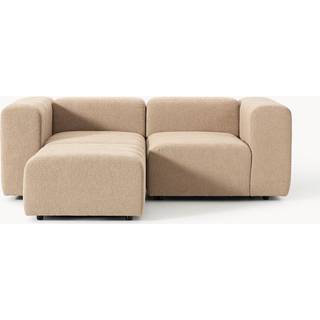 Modulært bouclé sofa Lena (3-sæders) med skammel (venstre/højre)