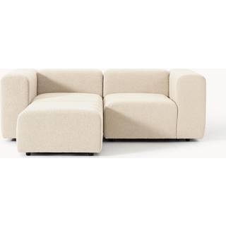 Modulært bouclé sofa Lena (3-sæders) med skammel (venstre/højre)