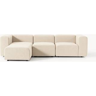Modulært bouclé sofa Lena (4-sæders) med skammel (venstre/højre)