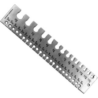 Pr?cis tr?d/arkm?ler | 0 til 36 gauge (0,19 mm - 8,23 mm) m?leomr?de | H?rdet rustfrit st?l | 6,5 """" (16,5 cm) L?ngde | Britisk standard 0-36 Adh