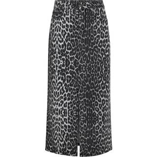 Co'couture Leocc Denim Slit Skirt Nederdele 34110 140-Dark Grey (SMALL)