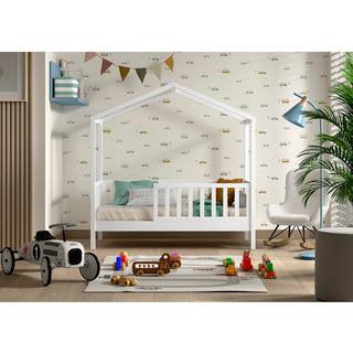 Børneseng hus – Dallas juniorseng 70 x 140 cm, hvid