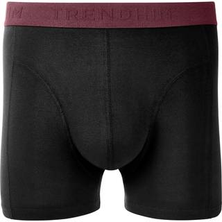 FlexFeel | Sorte Boxershorts med Crimson Rød Linning