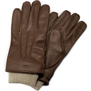 Sweater Brune Touchscreen Kompatible Fåreskind Handsker med Manchetter