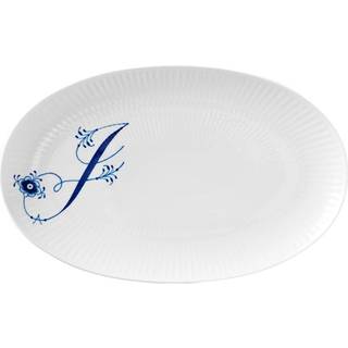 Royal Copenhagen Alfabet oval tallerken J 23 cm