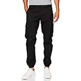 Only & Sons Cam Stage Cargo Cuff Pants Black