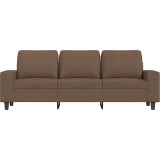 3-Personers Sofa Med Fodskammel 180 Cm Stof - Brun