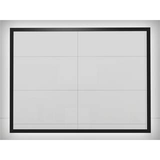 Düsseldorf Basic badeværelsesspejl med backlight LED - Sort ramme - 60x80