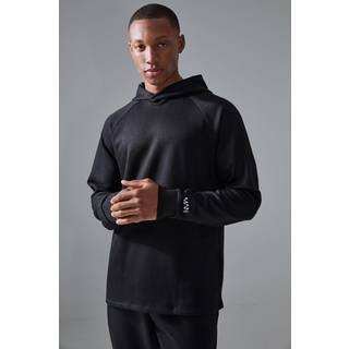 Mens Black Man Active Soft Stretch Yoga Hoodie