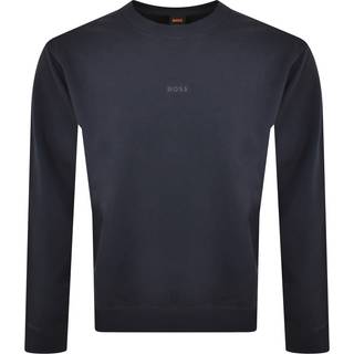 BOSS Orange Herren Sweatshirt blau unifarben