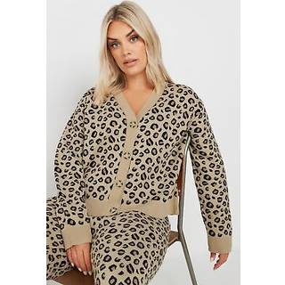 Yours Curve Leopard Tryk Strikket CardiganEU 46-48 (UK 18-20)