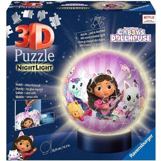 Ravensburger 3D puslespil 72 brikker - Gabbys Dukkehus lydaktiveret natlys