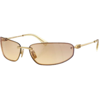 Miu Miu Kvinde MU A50S 5AK7R1 Solbriller Metal Guld Rund Normal