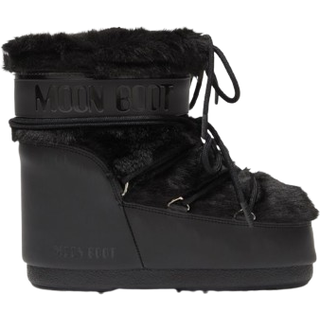 Moon Boottil kvinder. 80D1409390 Icon Low Faux Boots sort (39/41), Fast, Ingen, Casual, Sne