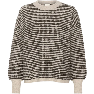 Pullover - Strik - KAellery - Grey/Black - Kaffe