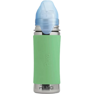 Pura® - Kiki Straw Baby Sutteflaske 6+ mdr. Moss 325ml - Fast flow