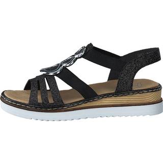 Rieker damesandaler - (Sort, str. 39, Imiteret læder)