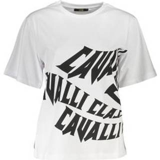Cavalli Class White Cotton Women T-Shirt