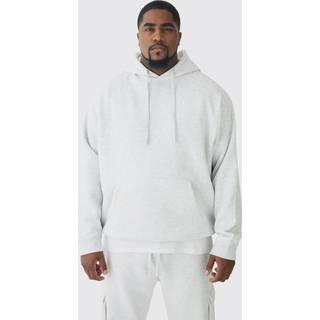 Mens 330GSM Plus Regular Fit Hoodie in Grey Marl