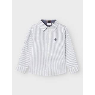 Name It Bright White Thin Stripe Skjorte