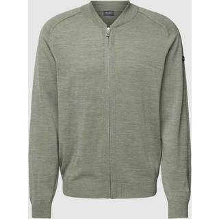 Maerz Herren Cardigan grün unifarben