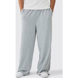 Mens Grey Marl Extreme Wide Leg Raw Edge Loopback Jogger