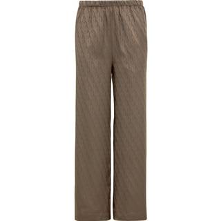 Pyjama Pants - Satin Jacquard - Brown - XS