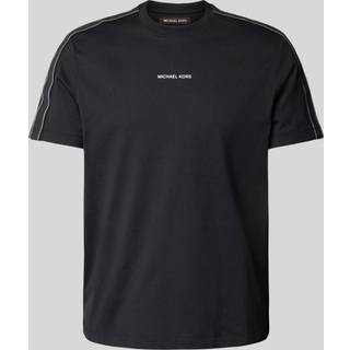 MK Logo Tape Cotton T-Shirt - Black - Michael Kors - XXL