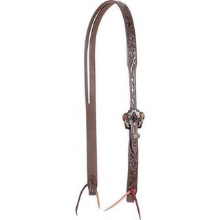 Cashel Company Chocolate Single Ear Headstall med kanoner og roser sp?nder chokolade