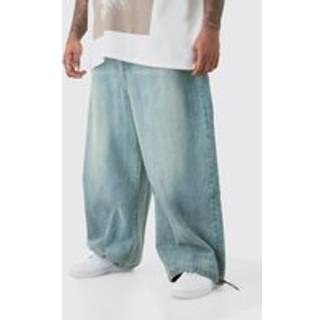 Mens Antique Blue Plus Denim Parachute Jeans