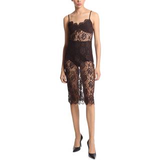 MK Floral Lace Slip Dress - Brown - Michael Kors - EU 40