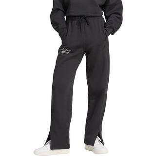Signature Graphic Embroidery Fleece Straight Leg Pant - Black - XS