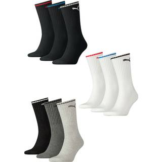 Puma 3-pak Crew Sock Stripe - Black - Str 35/38
