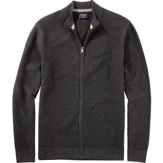 OLYMP Herren Strickjacke grau unifarben