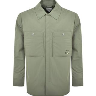 Maison Kitsune Logo Overshirt Green