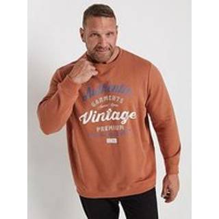 BadRhino Big & Tall BadRhino Big & Tall Orange Authentic Crew Neck Sweatshirt
