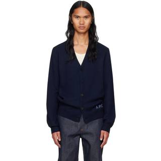 A.P.C. Kenny Wool Knitted Cardigan Dark Navy