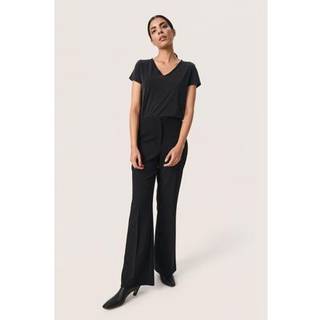 Soaked In Luxury Slcolumbine V-Neck Ss Toppe & T-Shirts 30404284 Black (MEDIUM)