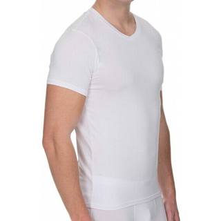 bruno banani Herren V-Shirt schwarz Baumwolle & Mix unifarben