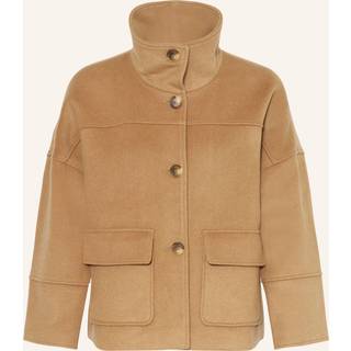 Ganttil kvinder. 4700350 Brun kort uldjakke (XL), Casual, Bomuld