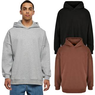 Build Your Brand BY199 Oversized Cut On Sleeve Hoody Black 3XL