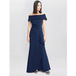 Gina Bacconi Gina Bacconi Blue Carla Off The Shoulder Maxi Dress