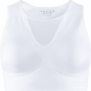 Falke Bra Top A/B, str. L, Dame - Hvid, Komfortabel sportstop med støtte til løb og træning