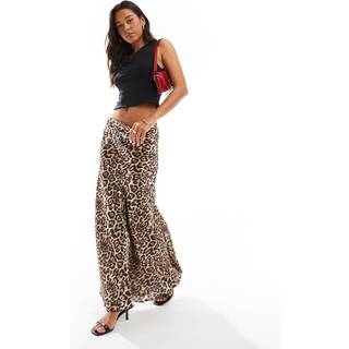 Threadbare Threadbare Leopard Maxi Satin Slip Skirt
