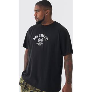 Mens Black Plus New York City Varsity T-Shirt