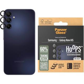 Samsung Galaxy A16 PanzerGlass Hoops - Beskyttelse til Kamera - Gennemsigtig / Sort