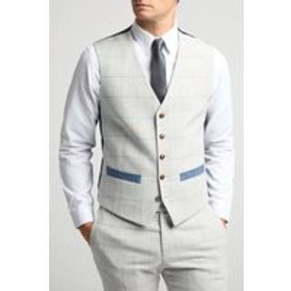 Antique Rogue Antique Rogue Taupe Powell Check Tweed Waistcoat