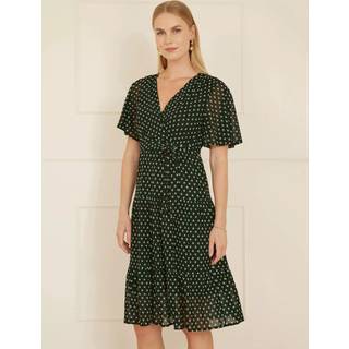 Yumi Dot Tryk Mesh Stræk Midi Skater KjoleEU 38 (UK 10)