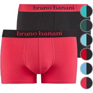 bruno banani Herren Shorts blau,schwarz Baumwolle & Mix unifarben