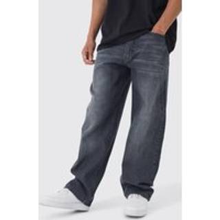 Mens Grey Baggy Rigid Jeans